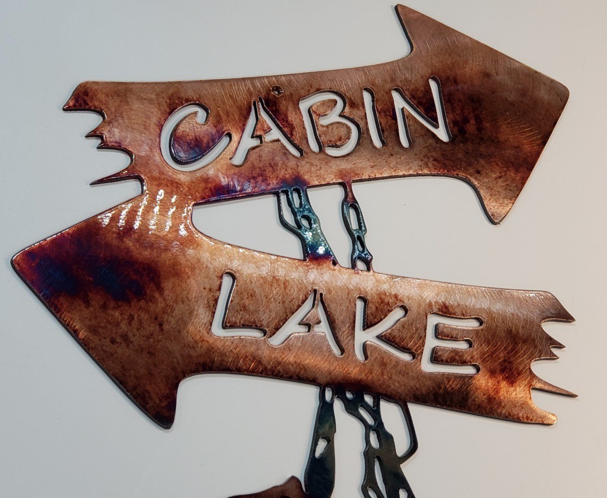 Cabin Stringer- Metal Wall Art - Gift for Fisher - Metal Cabin Stringer Wall Art - Cabin Stringer Wall Art - Fish Wall Décor