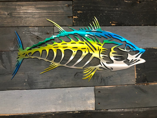Yellow Fin Tuna Metal Art